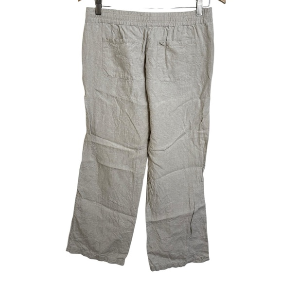 Tommy Bahama linen neutral tan drawtring  pants size small beach lounge coastal - Picture 2 of 6